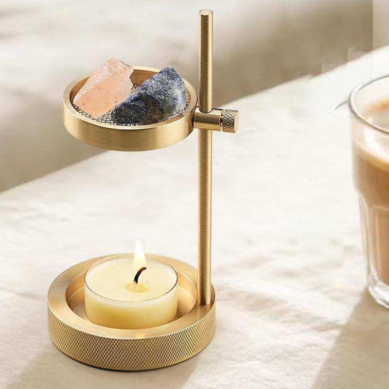 Wax Melt Burner - エッセンシャルオイルバーナーキャンドルスタンド、ワックスメルトバーナー、オイルディフューザー、ティーライトキャンドルホルダー、リビングルーム用、結婚祝いの装飾に
