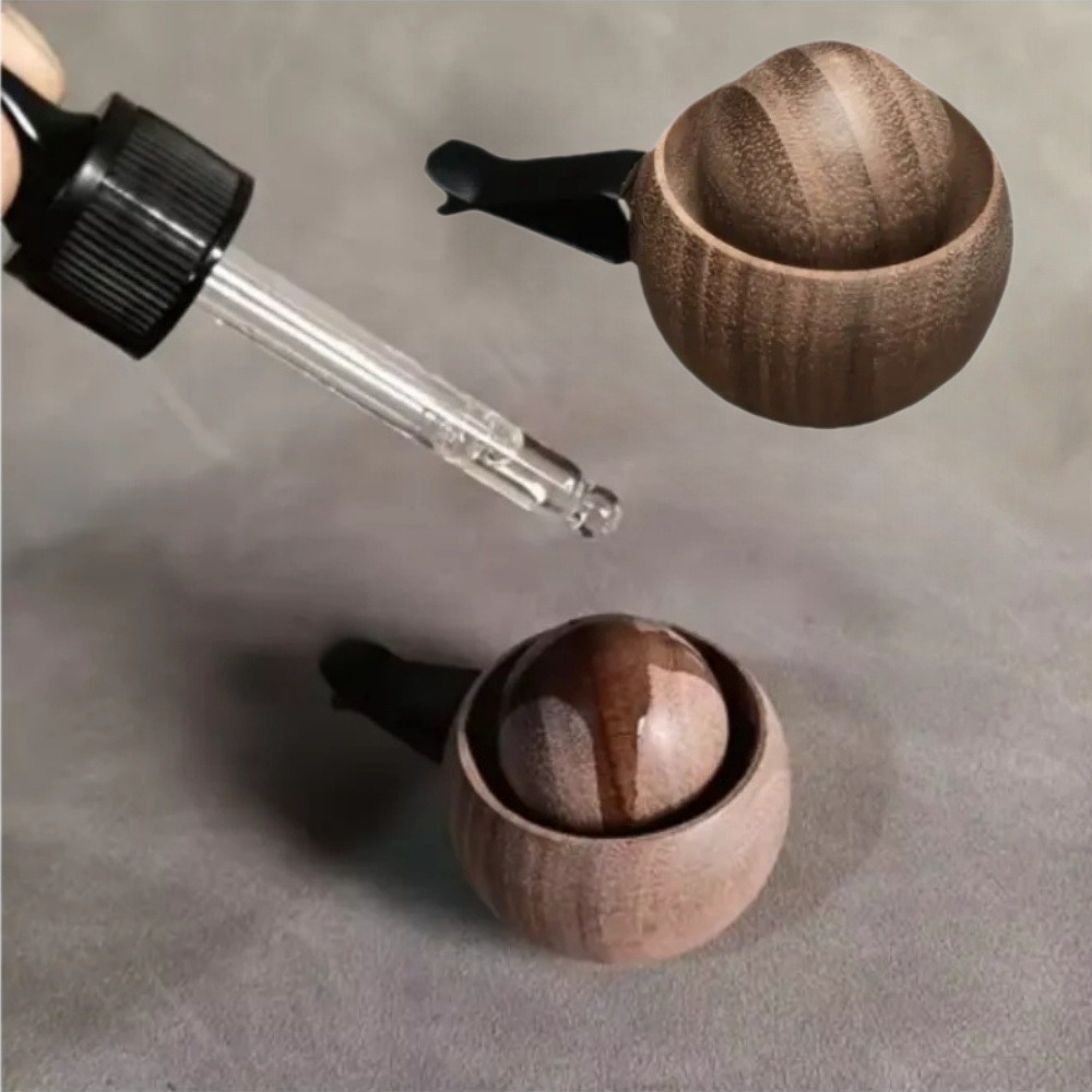 Home Fragrance Homemade - 車用家庭用エッセンシャルオイルディフューザー 木製 ミニサイズ かわいい天然香料ディフューザー オフィス、自宅、寝室のアロマセラピーに最適