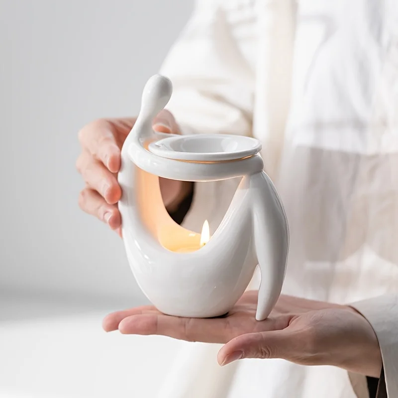 Home Fragrance Oils For Oil Burners - セラミック製インセンスバーナー、人体型エッセンシャルオイルキャンドルホルダー、ワックスメルトバーナー、ウォーマー、メルター、フレグランスホームデコレーション