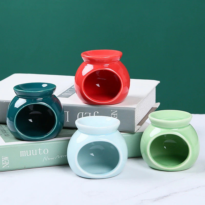 Home Fragrance Oils For Oil Burners - 磁器アロマバーナーエッセンシャルオイル炉ミニキャンドルホルダー無地セラミック工芸品フレグランスアイテムリビングルーム家の装飾