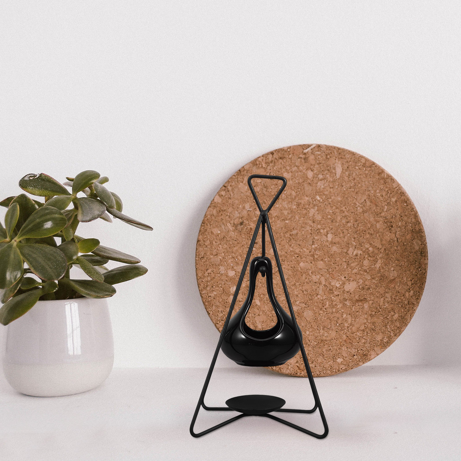 Home Fragrance Oils For Oil Burners - アロマワックスバーナー1セット、鉄製セラミック製エッセンシャルオイルバーナー、ホームオフィス、禅室の装飾用フレグランスメルター