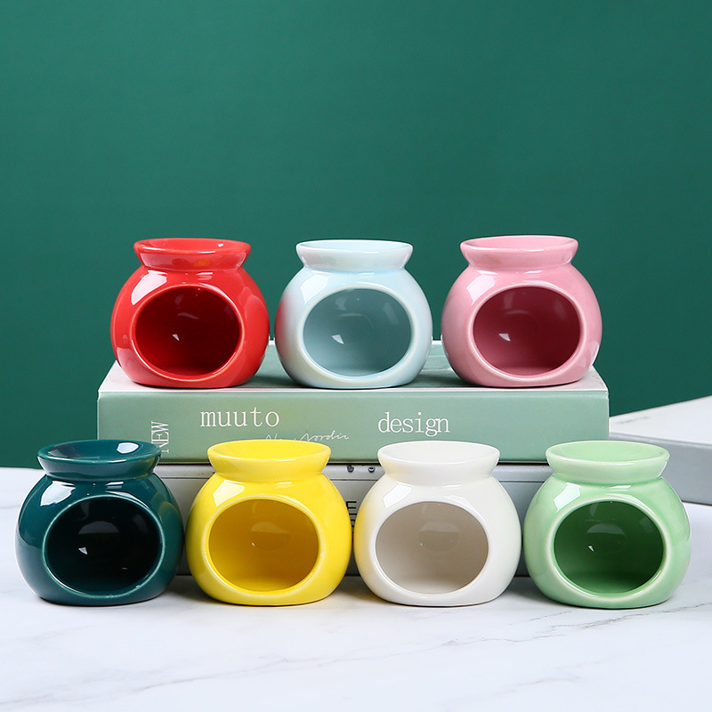 Home Fragrance Oils For Oil Burners - 磁器アロマバーナーエッセンシャルオイル炉ミニキャンドルホルダー無地セラミック工芸品フレグランスアイテムリビングルーム家の装飾