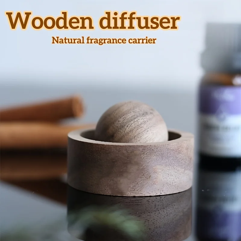 Home Fragrance Homemade - 車＆家庭用エッセンシャルオイルディフューザー - 木製ミニキュートナチュラルフレグランスディフューザー、寝室、リビングルーム、バスルームに最適