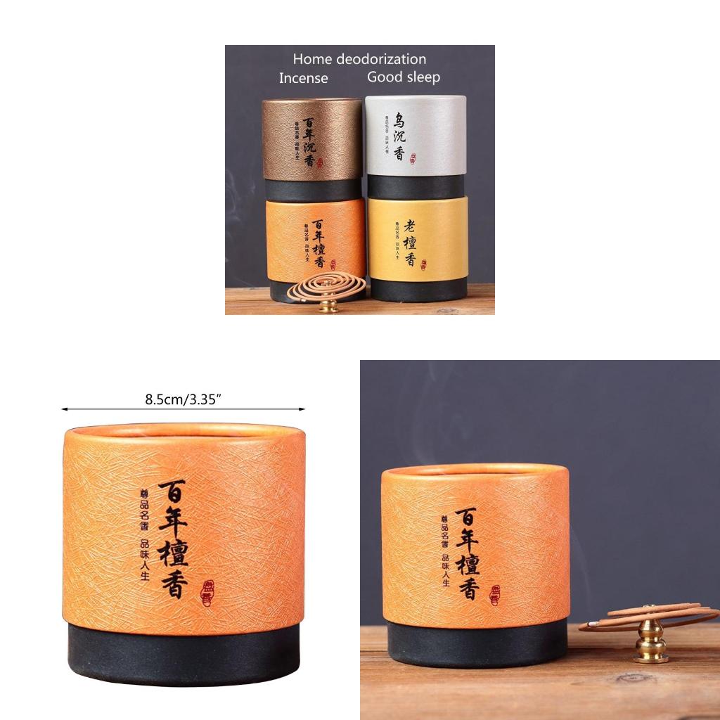 Home Fragrance No 4 - 48 ピース/箱天然白檀沈香コイルお香 4 時間お香バーナーフレグランス屋内アロマヨガ茶室