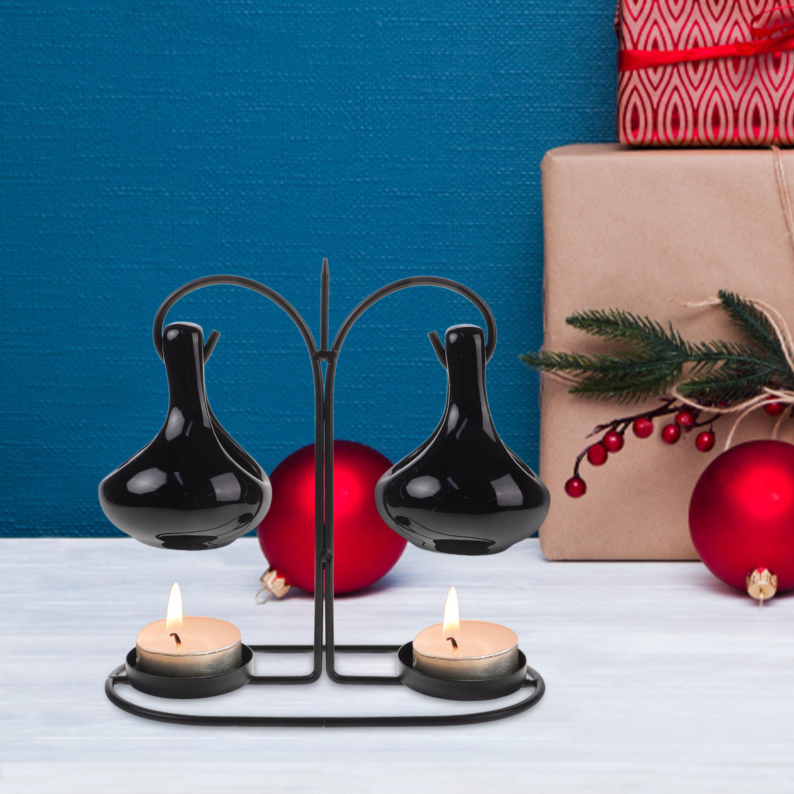 黒色の二重吊り下げ式アロマディフューザー、クリエイティブな二 - Wax Melt Burner のレビューと価格