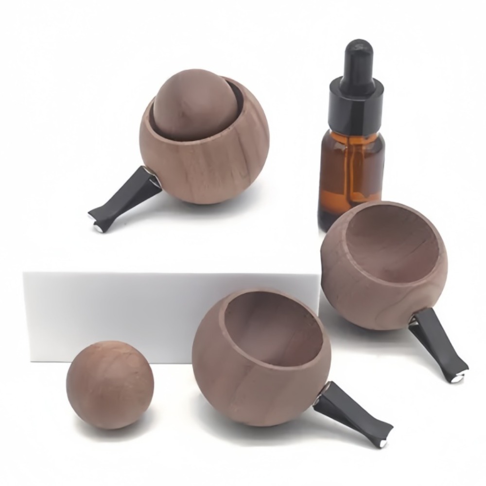 車用家庭用エッセンシャルオイルディフューザー 木製 ミニサイ - Home Fragrance Homemade のレビューと価格