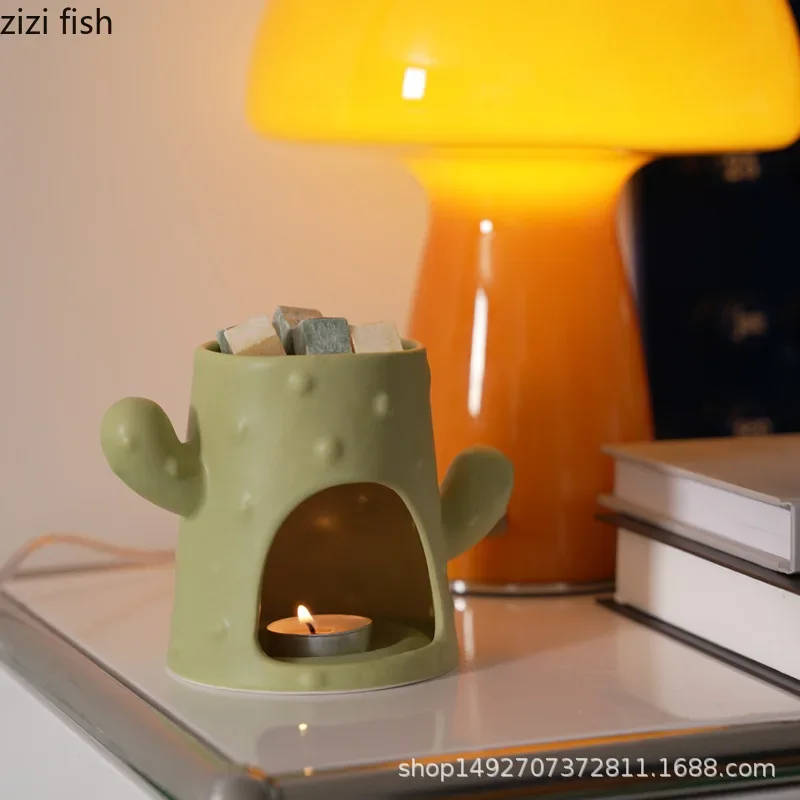 サボテンセラミックアロマセラピーストーブ エッセンシャルオイ - Wax Melt Burner のレビューと価格