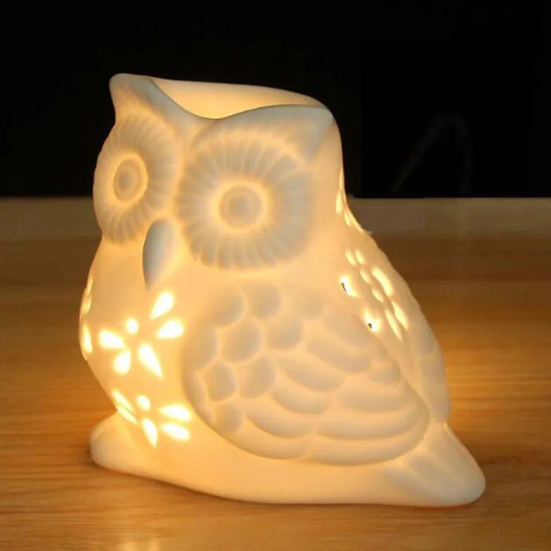 磁器製中空フクロウアロマセラピーバーナー、フクロウエッセンシ - Home Fragrance Oils For Oil Burners のレビューと価格