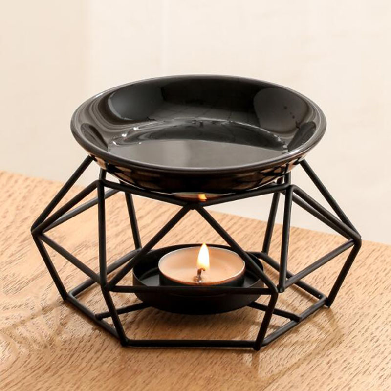 エッセンシャルオイルバーナーセラミックアイアン,ブラックカラ - Home Fragrance Oils For Oil Burners のレビューと価格