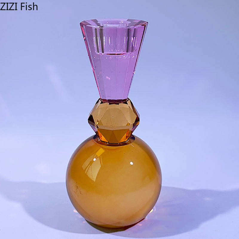 カラフルなクリスタルキャンドルホルダー,机の装飾,ロマンチッ - Wax Melt Burner のレビューと価格