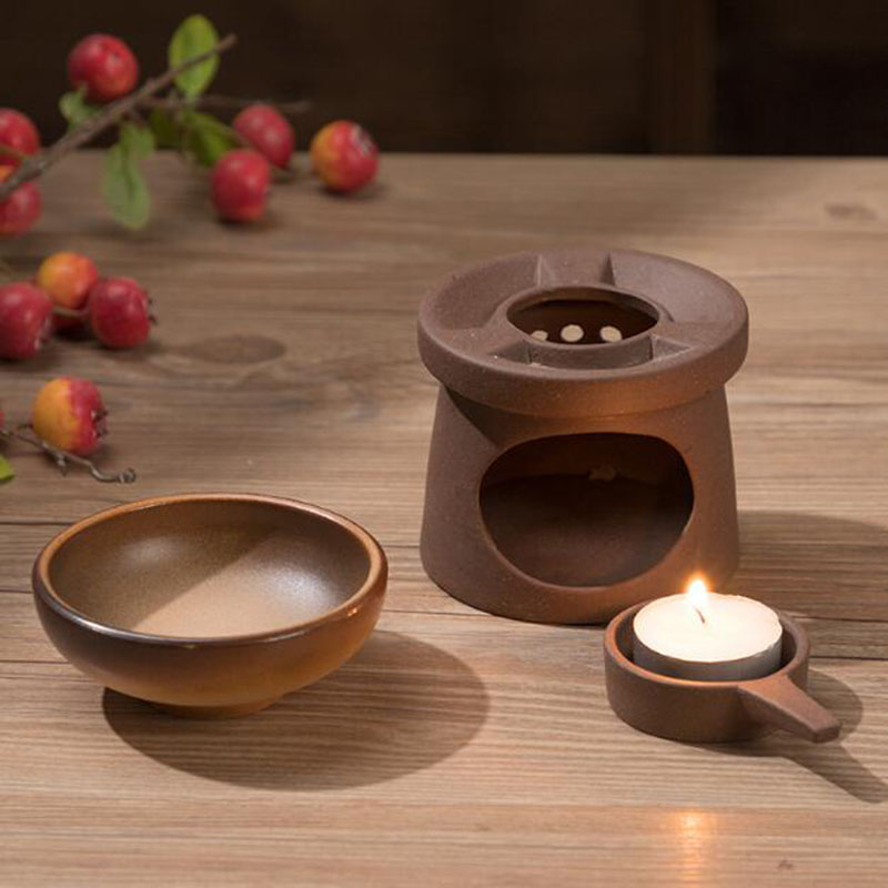 粗い陶器エッセンシャルオイル炉茶ストーブアロマセラピーバーナ - Home Fragrance Oils For Oil Burners のレビューと価格