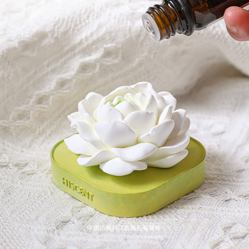 ジャスミン石膏アロマディフューザー石膏フラワーカー＆デスクト - Home Fragrance Jasmine Diffuser のレビューと価格